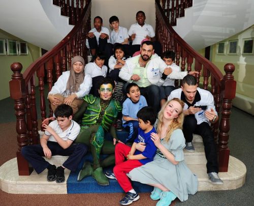 Peter Pan and team at Dubai Autism center